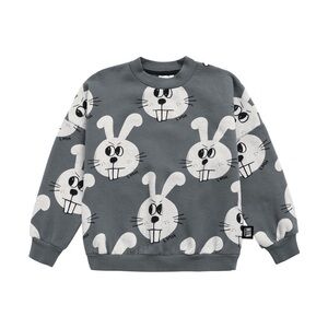 Little Man Happy Bunny Sweatshirt – Grey – 2/3Y